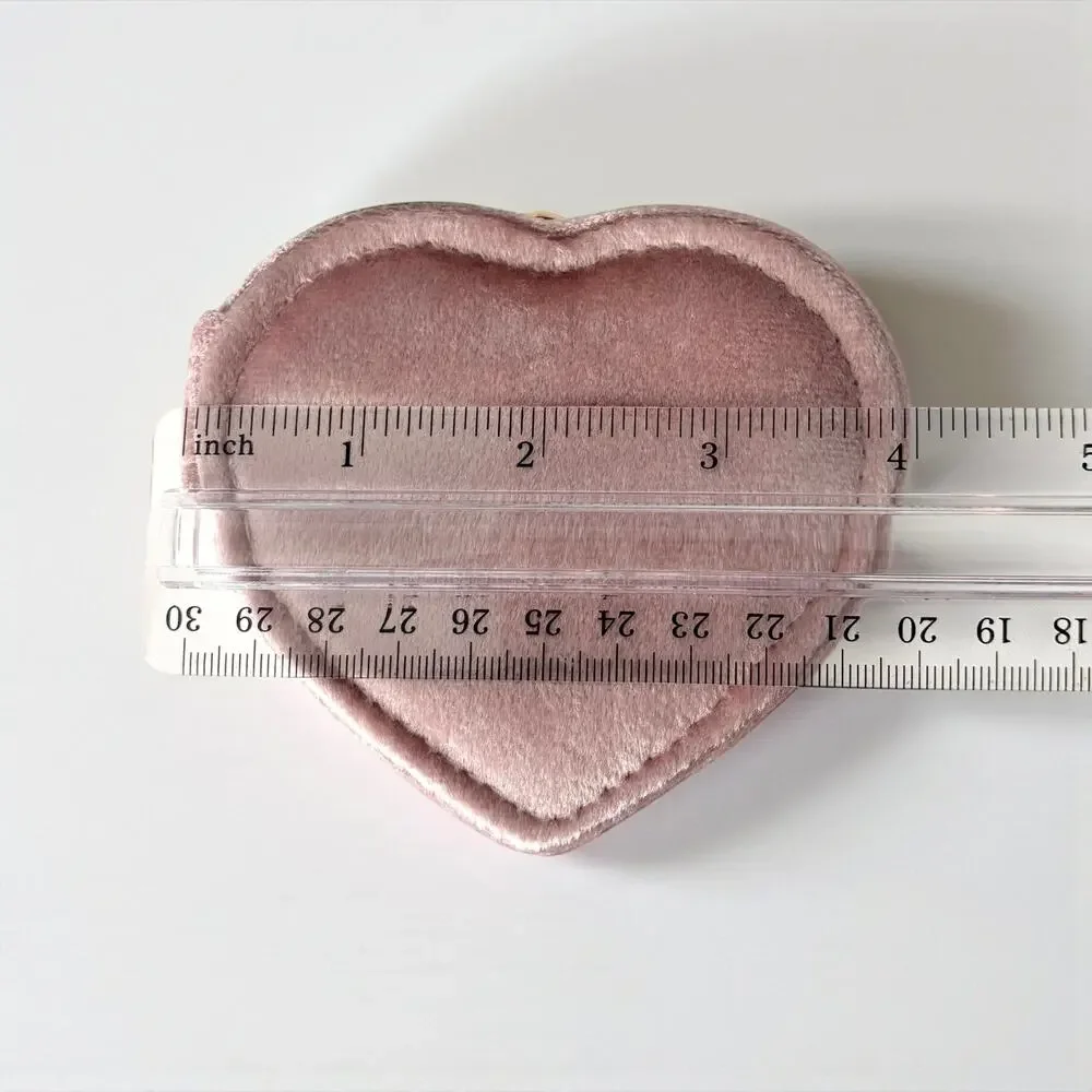 Heart Shaped Velvet Jewelry Box